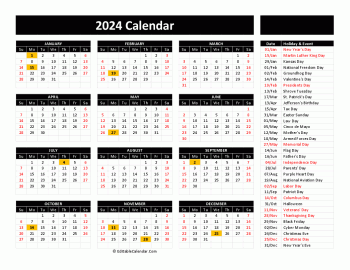 2024 printable calendar free