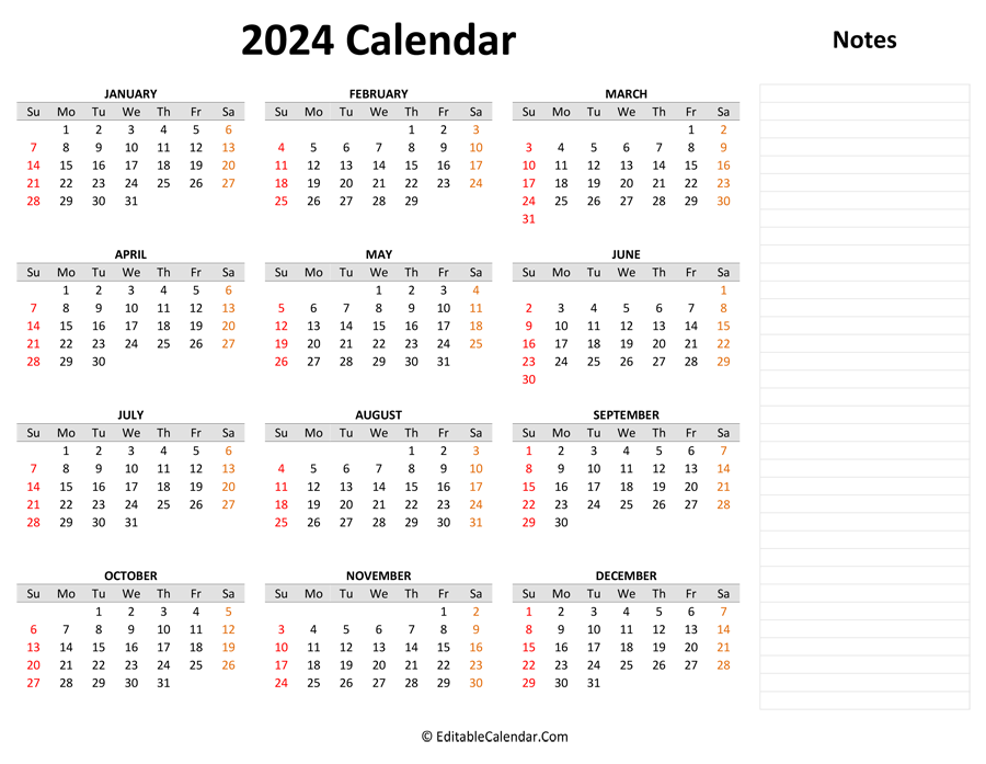 printable 2024 calendar wikidatesorg - monthly calendar 2024 with notes ...