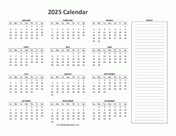 calendar 2025 printable free