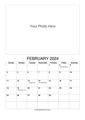 february 2024 photo calendar