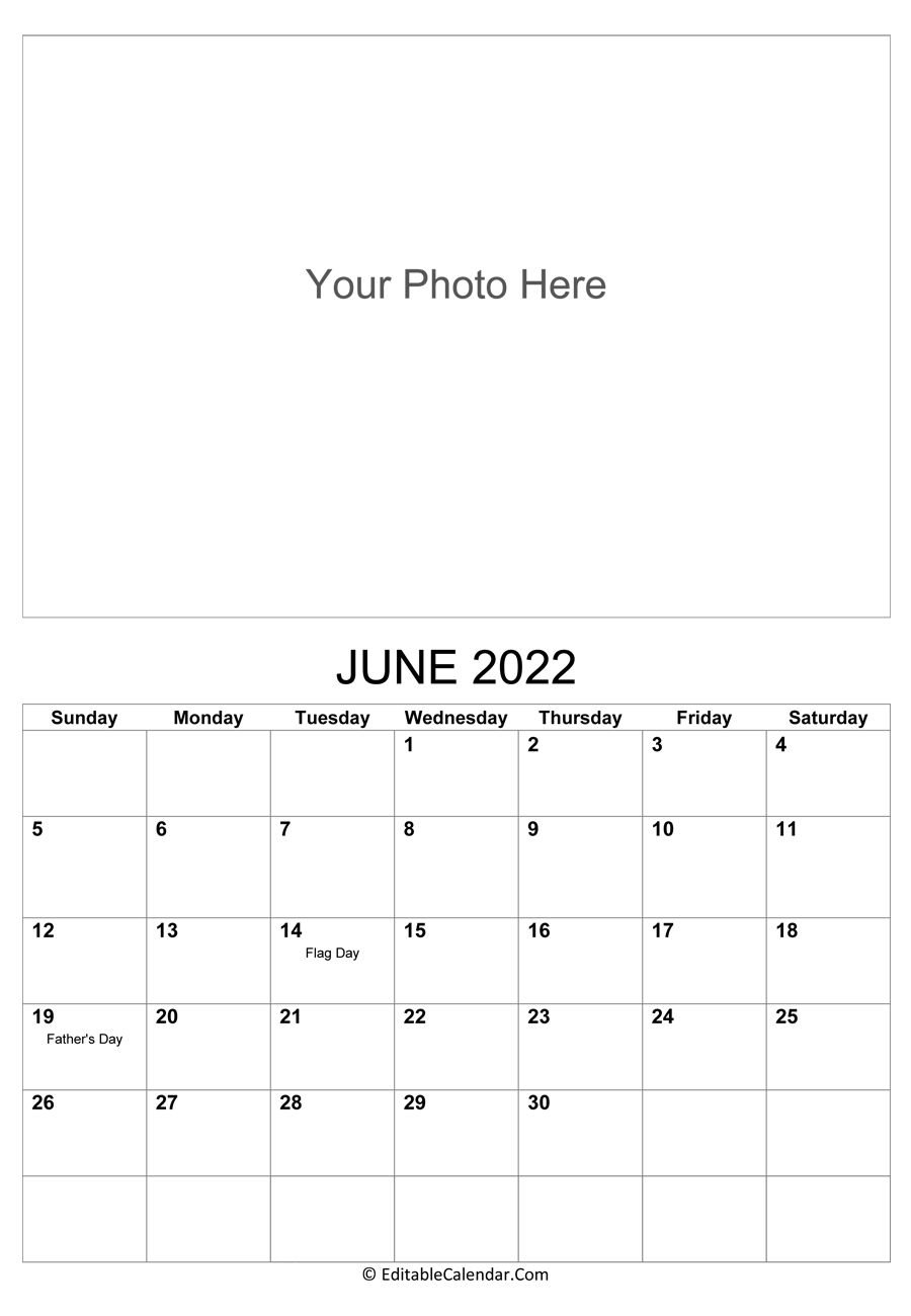 june 2022 photo calendar