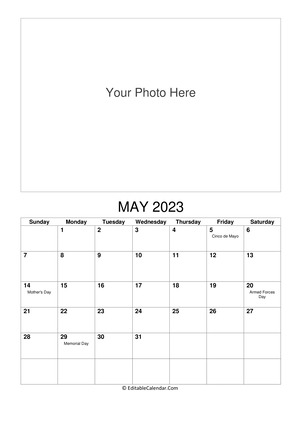 may 2023 photo calendar