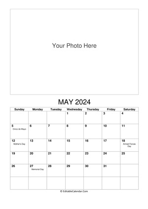 may 2024 photo calendar