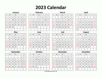 printable free calendar 2023