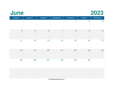printable monthly calendar june 2023