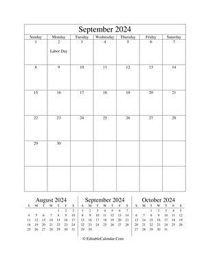 september 2024 editable calendar portrait